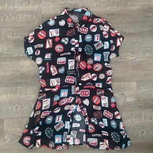 Zara Trafaluc Collection Boys Names Button Shirt Dress